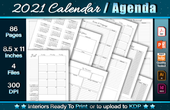 2021 Calendar Agenda: Organize Life and Business