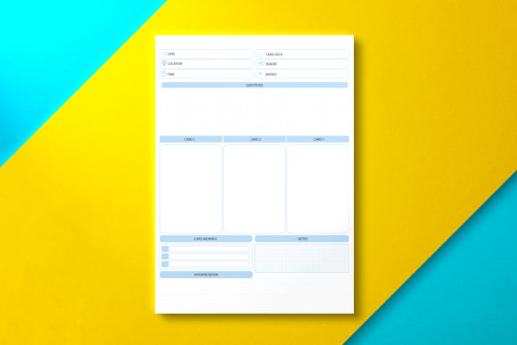 Blue Tarot Log Book KDP Interior Design