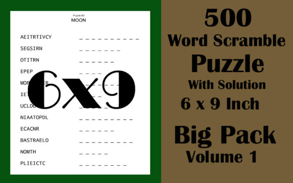 Designing KDP Interiors: 6x9 Word Scramble Assets