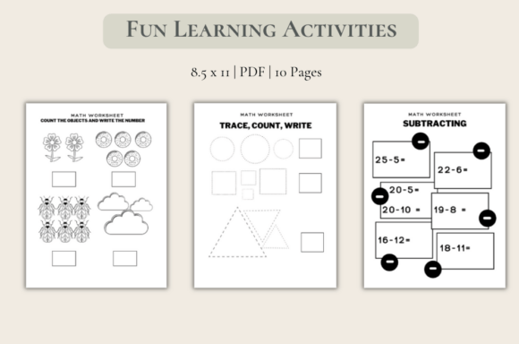 Evaluating 10 Math Activity Sheets for Early Learner Development