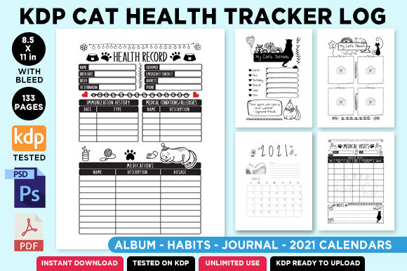 Evaluating the KDP Cat Health Tracker Log Journal 2021: Editable Assets vs. Standard Templates