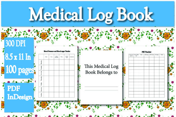 KDP Interior Medical Log Book: Editable Health Tracker