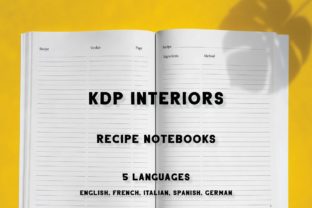 KDP Recipe Notebooks in 5 Languages: 8x10 Journal Kit