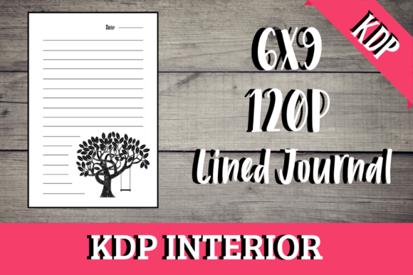 Lined Journal with Tree KDP Interior: Ready to Publish