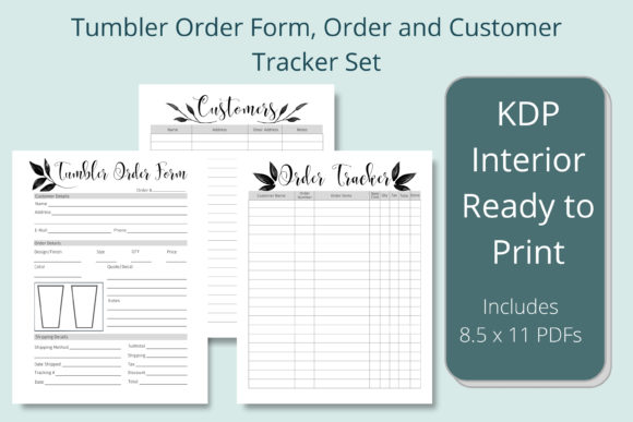 Tumbler Order Form and Customer Tracker Set: Streamlining Custom Drinkware Businesses